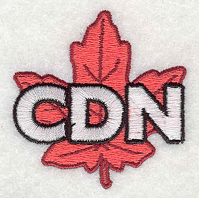 Embroidery Design: Cdn maple leaf 2.00w X 2.06h