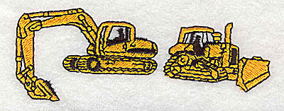 Embroidery Design: Construction machinery 3.44w X 1.25h