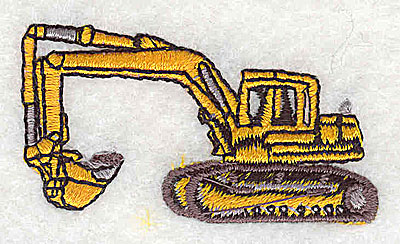 Embroidery Design: Excavator construction machinery 2.13w X 1.19h