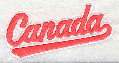 Embroidery Design: Canada with banner 4.44w X 2.44h