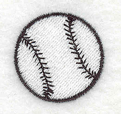 Embroidery Design: Baseball 1.06w X 1.06h
