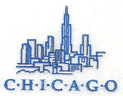 Embroidery Design: Chicago 2.94w X 2.19h