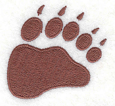 Embroidery Design: Bear paw print2.00H x 2.06w