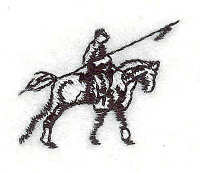 Embroidery Design: Horse with rider0.94H x 1.25W