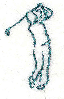 Embroidery Design: Golfer 1.06w X 1.94h
