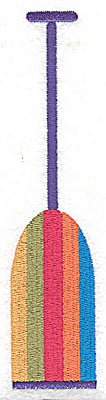 Embroidery Design: Colorful oar 1.25w X 5.69h