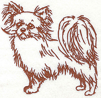 Embroidery Design: Pomeranian 6.38w X 6.25h