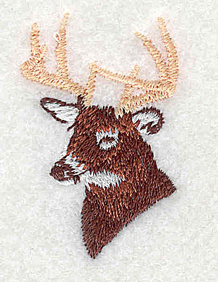 Embroidery Design: Deer head 1.13w X 1.75h