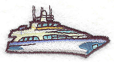 Embroidery Design: Yacht 2.19w X 1.06h
