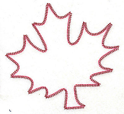 Embroidery Design: Maple leaf 5.06w X 4.81h