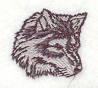 Embroidery Design: Wolf head 1.44w X 1.38h