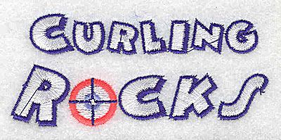 Embroidery Design: Curling rocks 3.59w X 1.56h