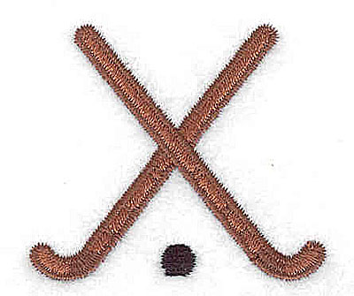 Embroidery Design: Field Hockey sticks and ball 1.81w X 1.63h