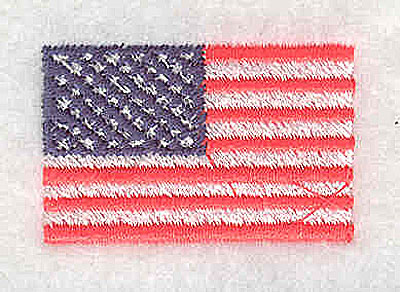 Embroidery Design: American Flag 1.50w X 0.94h
