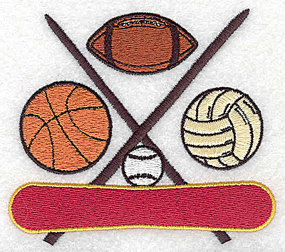 Embroidery Design: Sports Balls3.13W x 3.56H