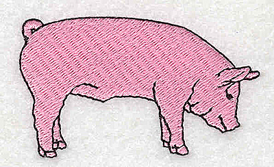 Embroidery Design: Pig1.50W x 2.56H