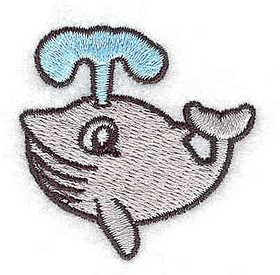 Embroidery Design: Whale1.38W x 1.69H