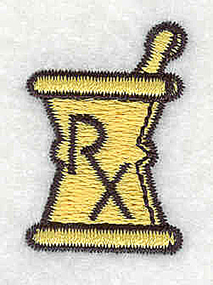 Embroidery Design: Pharmacy logo RX 0.94w X 1.31h