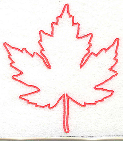 Embroidery Design: Maple leaf outline 4.44w X 5.00h