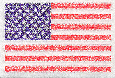 Embroidery Design: American flag 5.94w X 3.88h