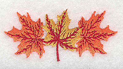 Embroidery Design: Fall leaves 2.38w X 1.13h