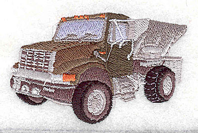 Embroidery Design: Dump truck 2.69w X 1.69h