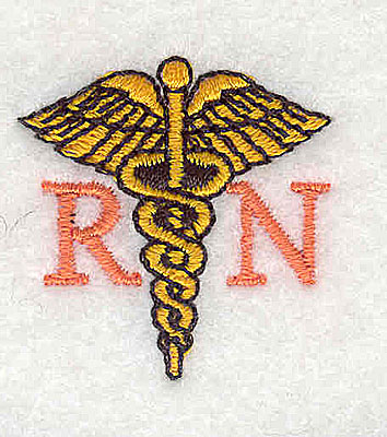 Embroidery Design: RN symbol 1.19w X 1.25h