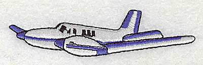 Embroidery Design: Airplane 3.56w X 0.94h