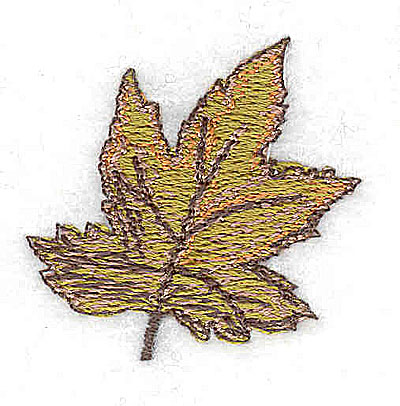 Embroidery Design: Fall leaf 1.38w X 1.31h