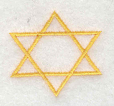 Embroidery Design: Star of David 1.44w X 1.38h
