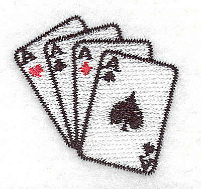 Embroidery Design: Cards Aces 1.69w X 1.63h