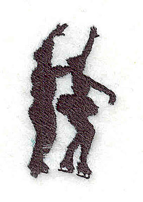 Embroidery Design: Figure skaters dance 0.81w X 1.44h