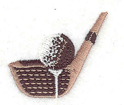 Embroidery Design: Golf club with ball 1.56w X 1.44h
