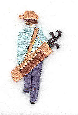Embroidery Design: Female golfer 0.81w X 1.44h