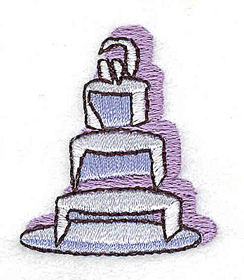 Embroidery Design: Wedding Cake 1.31w X 1.50h