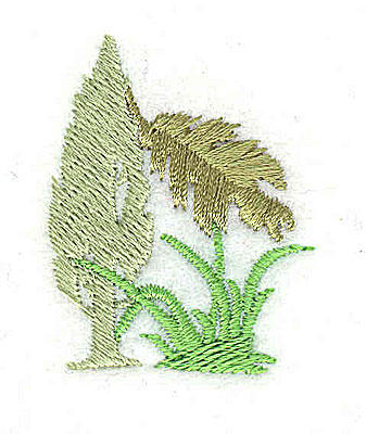 Embroidery Design: Tree leaf and grasses 1.13w X 1.44h