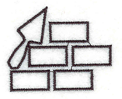 Embroidery Design: Trowel and bricks 2.00w X 1.63h