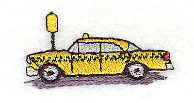 Embroidery Design: Taxi cab 1.56w X 0.75h