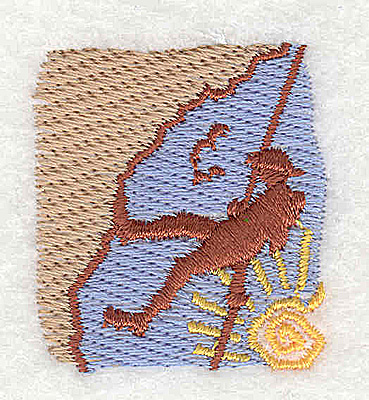 Embroidery Design: Rock Climber 1.38w X 1.50h