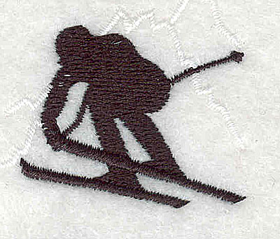 Embroidery Design: Skier 4.56w X 1.44h