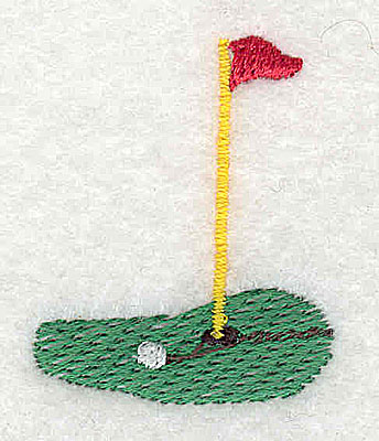 Embroidery Design: Golf green  1.25w X 1.56h
