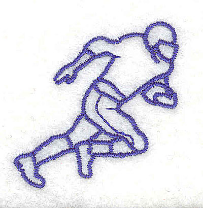 Embroidery Design: Football player 1.56w X 1.56h