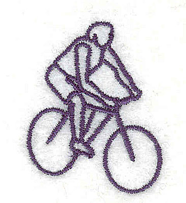 Embroidery Design: Cyclist 1.13w X 1.44h