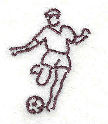 Embroidery Design: Soccer player 1.13w X 1.50h