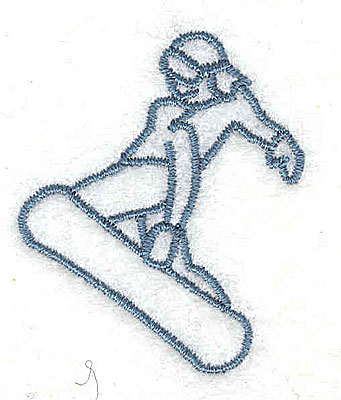 Embroidery Design: Snowboarder 1.38w X 1.69h