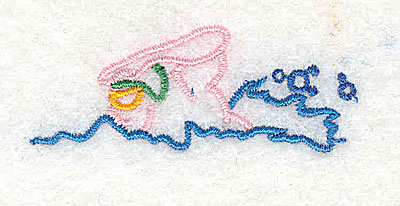Embroidery Design: Swimmer 2.00w X 0.75h