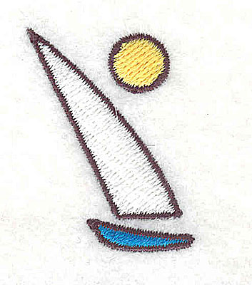 Embroidery Design: Sailboat 1.06w X 1.44h