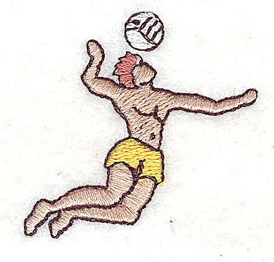 Embroidery Design: Volleyball player 1.69w X 1.63h