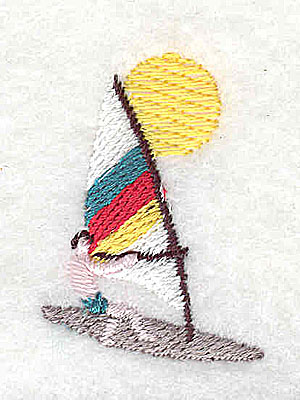Embroidery Design: Windsurfer 1.00w X 1.38h