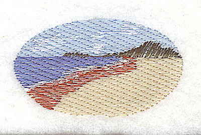Embroidery Design: Beach scene 2.19w X 1.19h